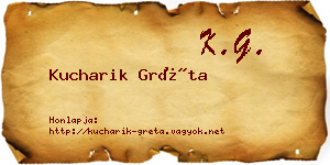 Kucharik Gréta névjegykártya